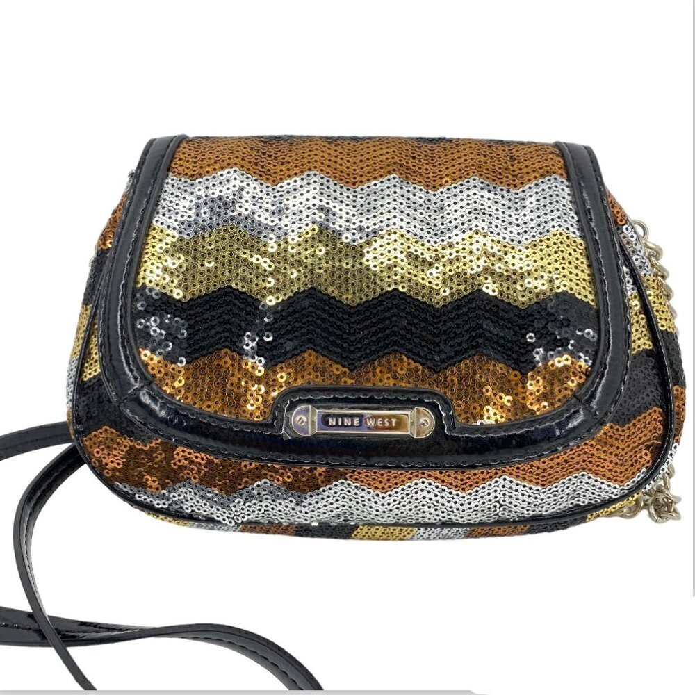 Nine West Sequin Crossbody Shoulder Evening Bag​​​​​​​​​​​​